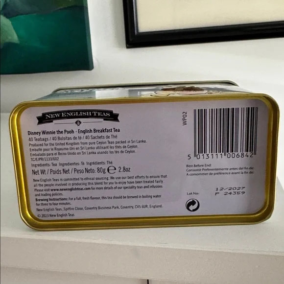 Disney Winnie the Pooh Honey Tea Tin with 40 English Breakfast Tea Bags - Picture 5 of 10